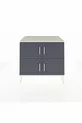 Commode Kronos 2 étagères 4 portes Pierre de Lune-Anthracite