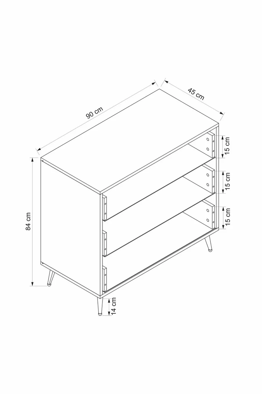 Commode Kale Plus Anthracite/Anthracite