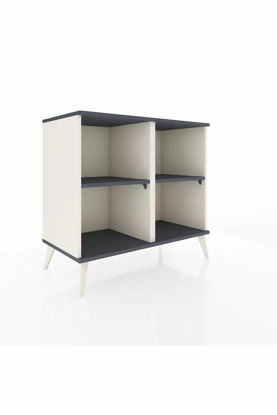 Commode Hyperion 2 étagères Pierre de lune-Anthracite