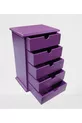 Hobi ERDL Commode Boîte à Bijoux et Maquillage 5 Tiroirs Peinture Brillante VIOLET Fait Main