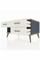 Commode Kronos 3 tiroirs Anthracite-Sapin/Pierre de lune