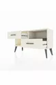 Commode Arges à une étagère et 2 tiroirs, quartz-anthracite/quartz