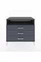 Commode Hyperion à une étagère et trois tiroirs Anthracite-Anthracite