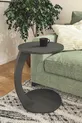 Table d'appoint en C à roulettes, table de salon, table latérale, table gigogne, table de service - Gris anthracite
