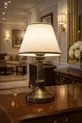 Lampe en métal vieilli Burgu Concept - Bande crème et or