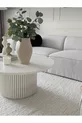Nare, Table Basse Ronde en Bois Blanc Moderne Nouvelle Génération