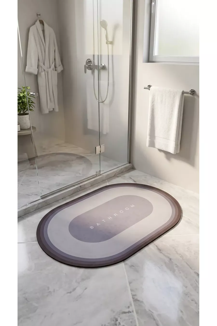 Tapis de bain antidérapant, absorbant l'eau, facile à nettoyer ( X  CM)