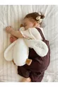 Doudou et jouet de sommeil pour bébé et enfant en forme de canard mignon brodé avec le nom, blanc/marron