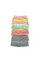 Lot de 6 boxers en coton pour fille avec motif lapin multicolore en tissu extensible