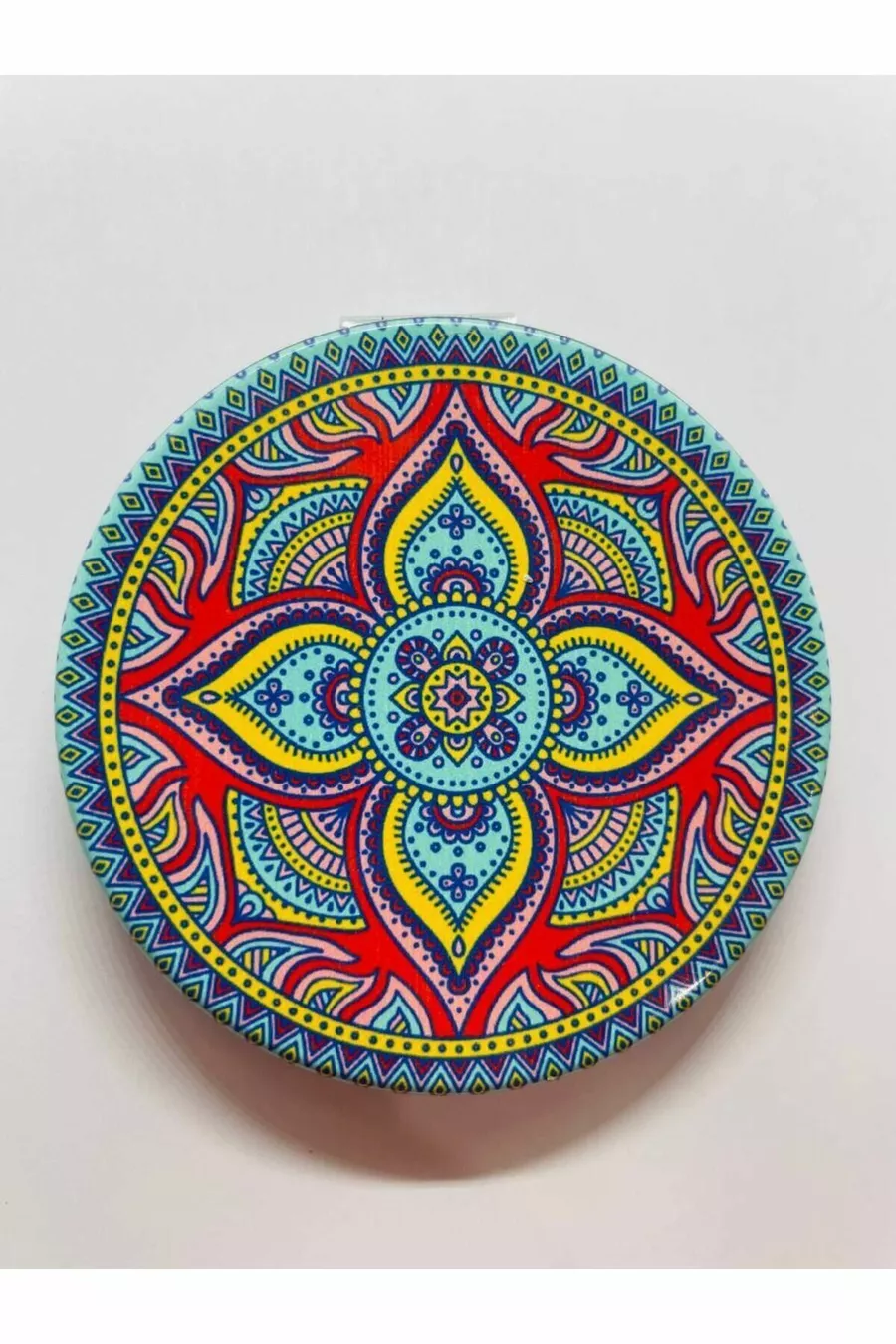 Poche, Sac, Miroir de maquillage, Motif élégant, Avec pierres, Double face, Rond 7cm