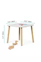 Table d'activité Safir Chêne Naturel avec 1 Chaise Ensemble Table et Chaise pour Enfant