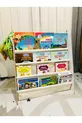 Bibliothèque Montessori pour enfants et bébés, éducative et portable, 4 étagères en tissu