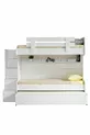 Lit superposé, Lit superposé pour bébé - Blanc 2 matelas Comfort