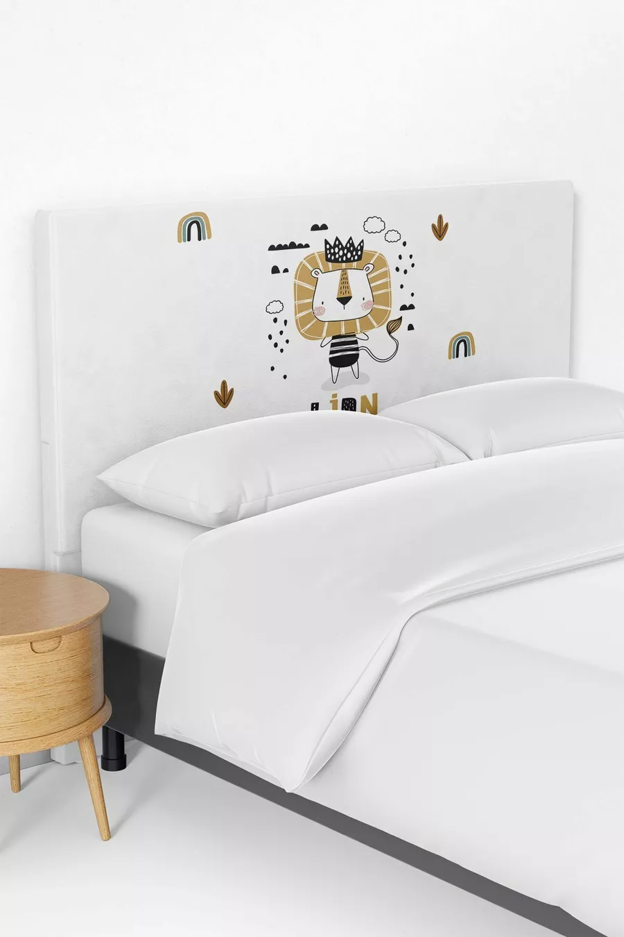 Housse de tête de lit pour lit coffre de chambre d'enfant avec motif Roi Lion