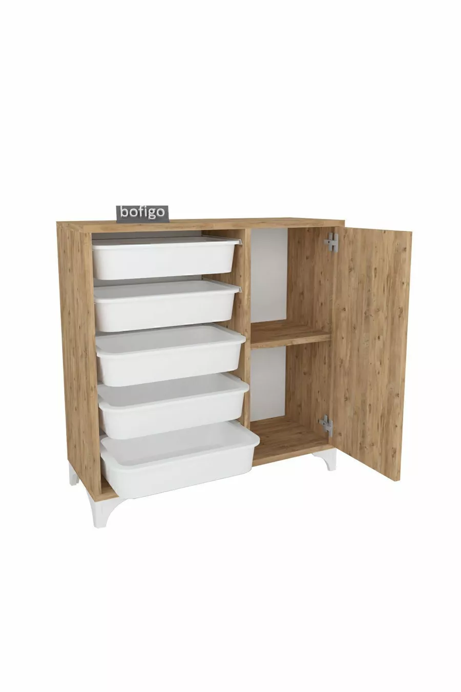 Armoire à 5 paniers Armoire polyvalente Armoire à jouets Kayra Pin