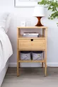 Table de chevet avec tiroirs et étagères en bambou pour chambre à coucher, organisateur commode