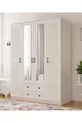 Armoire Estelya Country à 4 portes et 2 tiroirs