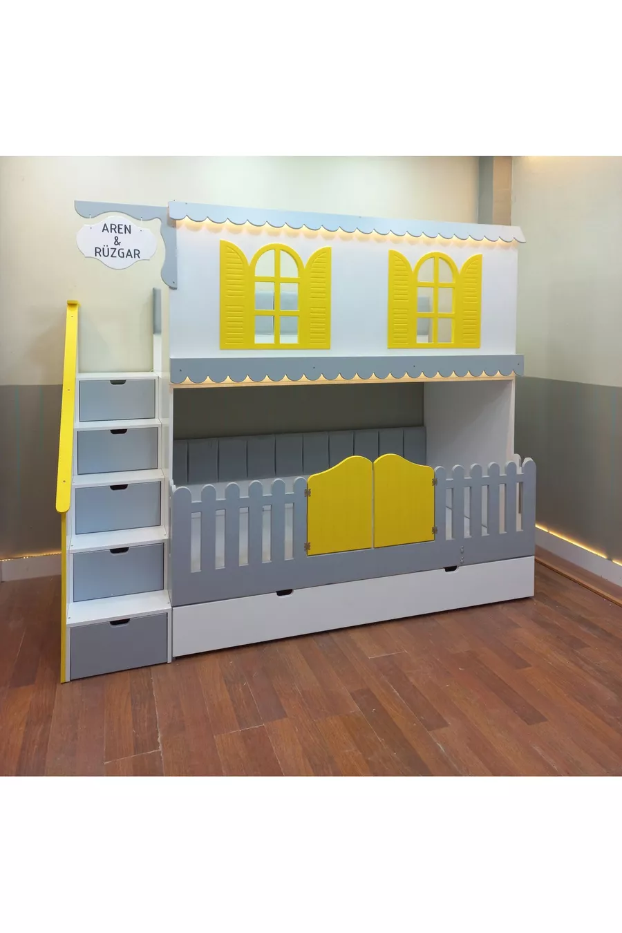 Alaçatı lit superposé avec lit pour enfant