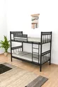 Lit superposé Motif Lit superposé en métal noir compatible avec matelas
