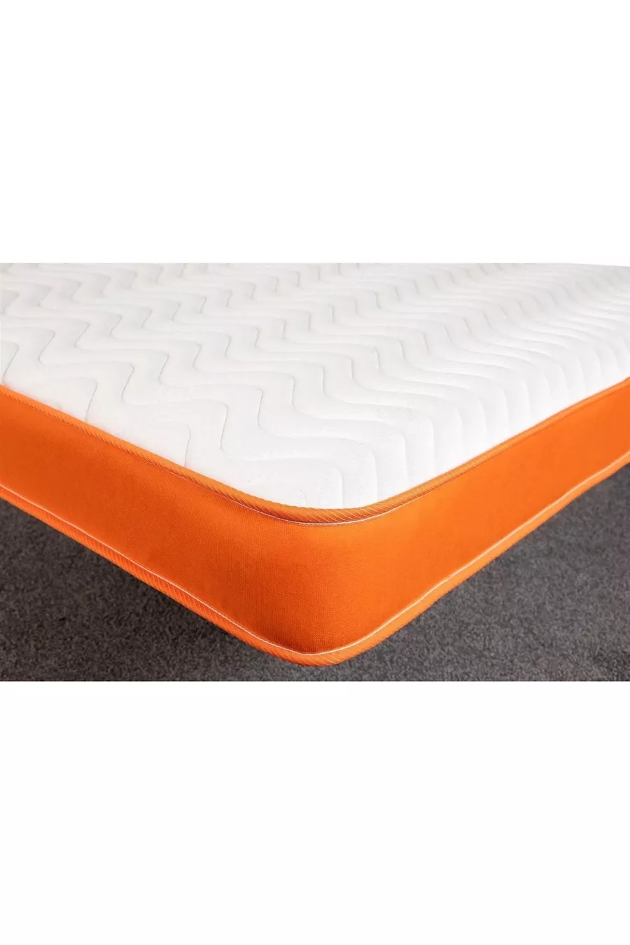Matelas en mousse entièrement orthopédique avec options de taille, orange cm