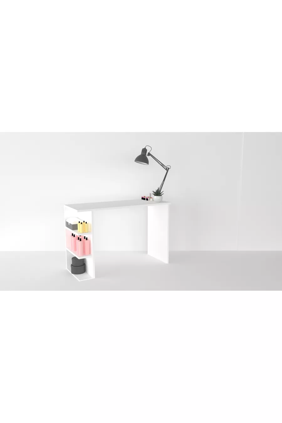Table de manucure Nihal, table pour ongles en gel, table de maquillage