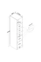 Armoire Rani  à une porte avec 5 étagères pour vêtements, blanche