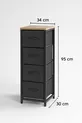 Commode à 4 tiroirs Organisateur de chambre à coucher Armoire à jouets en cuir avec tiroirs pour enfants