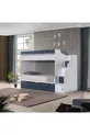 LIT SUPERPOSÉ, LIT SUPERPOSÉ BLANC ET BLEU AVEC PETIT MOTIF
