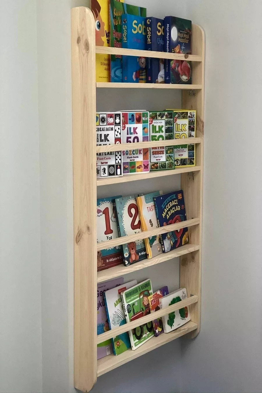 Bibliothèque Montessori pour chambre d'enfant, bibliothèque éducative, étagère murale en bois pour chambre de bébé, Cm