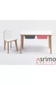 Ensemble Table et Chaises d'Activité pour Enfants en Bois - Motif Nuage, Surface Effaçable à Sec - Avec Tiroir - Rectangulaire