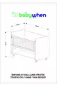 Berceau pour bébé avec côtés inclinables et roulettes - Lit pour bébé - Blanc - Cm - 