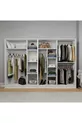 Armoire à vêtements série Kardelen blanche 7 portes  étagères  cm - Ensemble de garde-robe
