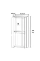 Armoire blanche Retro-8 à deux portes et deux poignées