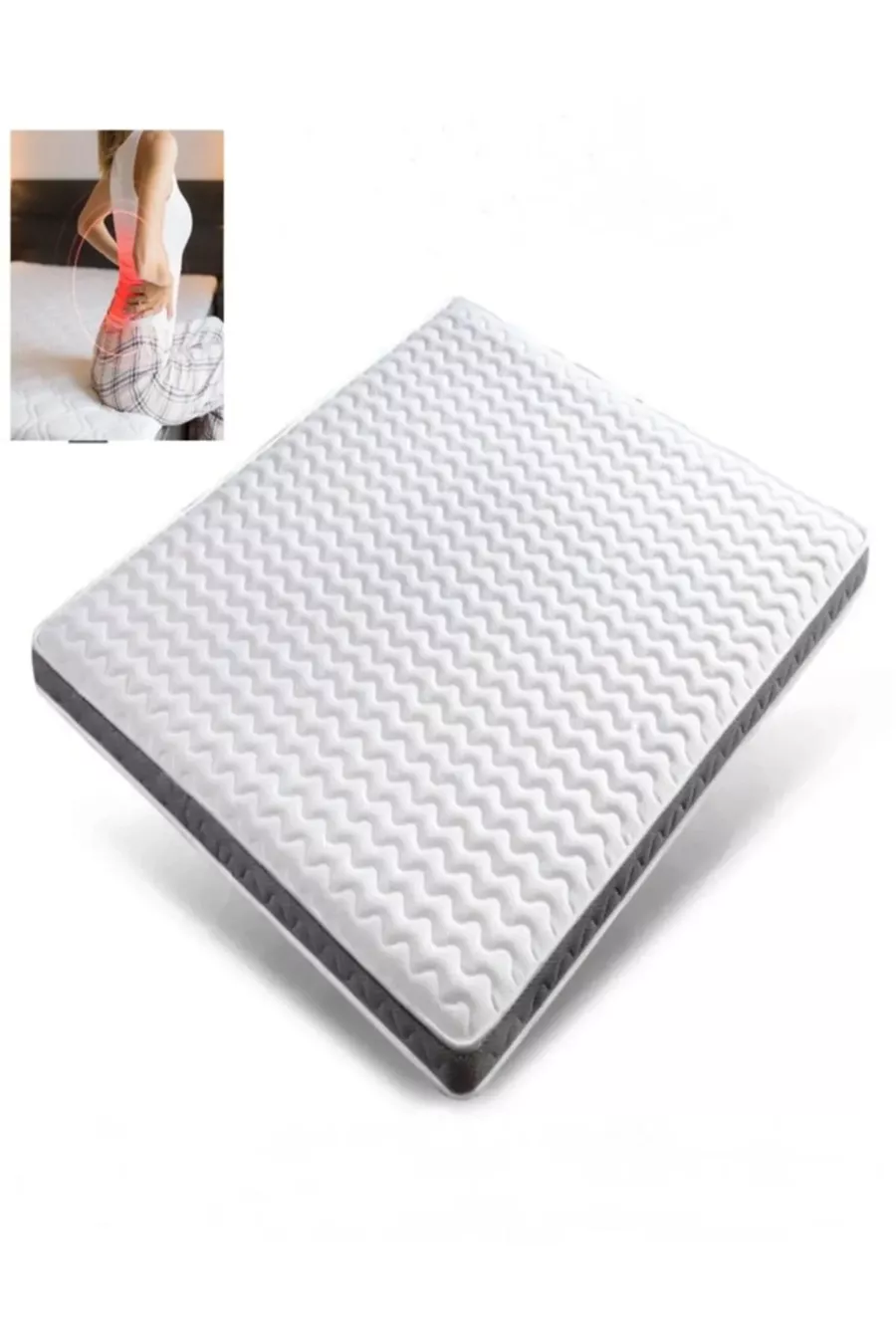 Protecteur de matelas Visco, surmatelas & matelas avec élastique pour lit de camping 5 cm