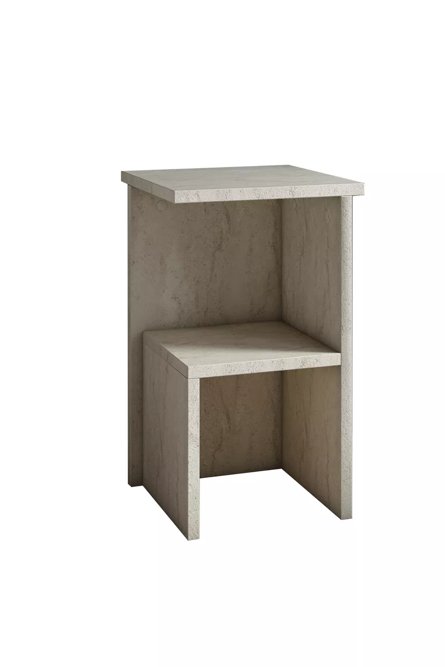 Table de chevet et table d'appoint moderne Roisin en travertin