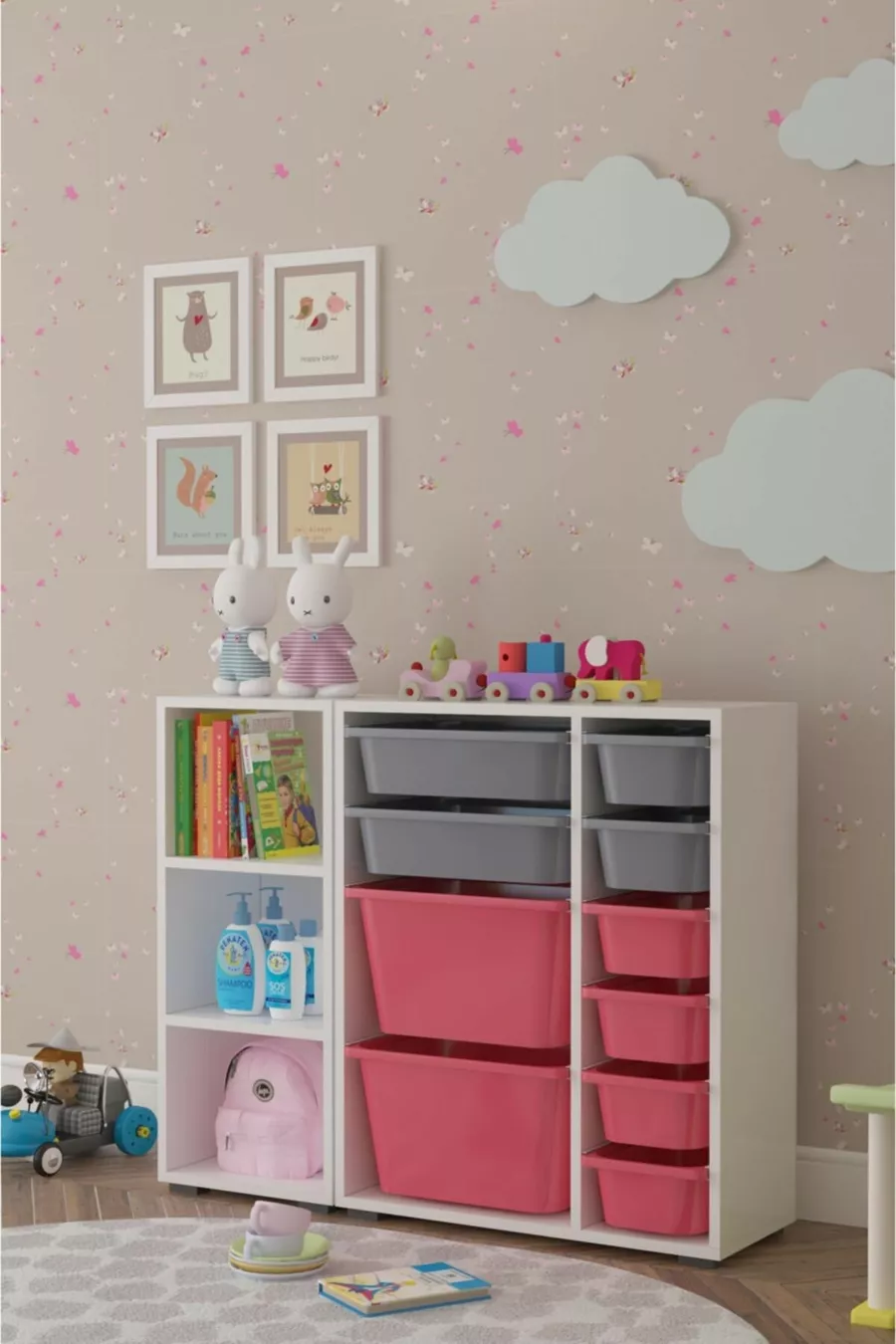 Bibliothèque polyvalente Key & Armoire de rangement à 3 étagères