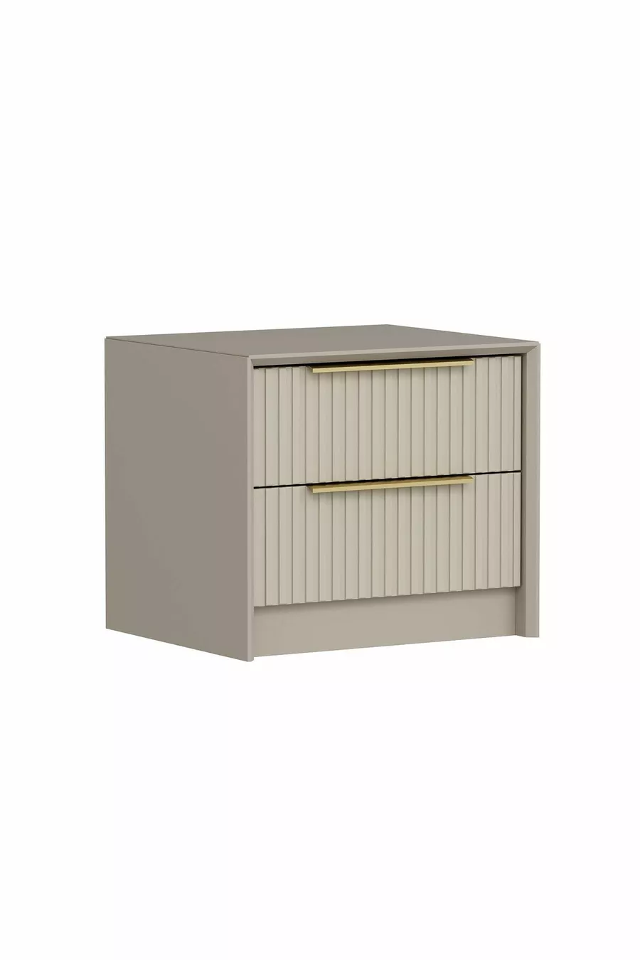 Kale Luxe Soft 2 tiroirs table de chevet avec membrane en travertin