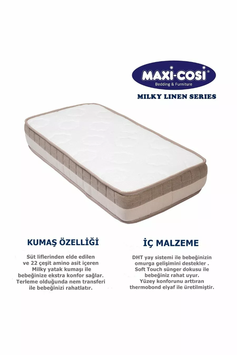 Matelas à ressorts orthopédique Maxi-Cosi Cm Milky