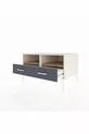 Commode Kronos avec 2 étagères et 2 tiroirs Ambre-Cèdre/Anthracite