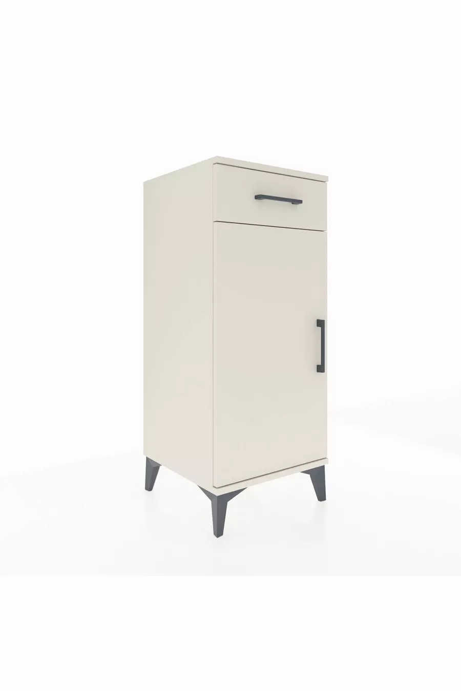 Commode Hyperion avec une étagère, un tiroir et une porte - Pierre de lune