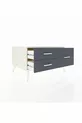 Commode Kronos 3 étagères Pierre de lune / Anthracite