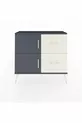 Commode Arges à une étagère, 2 tiroirs et 2 portes Anthracite-Anthracite/Gris pierre