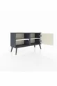 Commode Arges à 2 étagères avec 1 porte, anthracite-pierre de lune