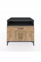 Commode Kronos avec 2 étagères, 1 tiroir et 2 portes, Anthracite-Sapin