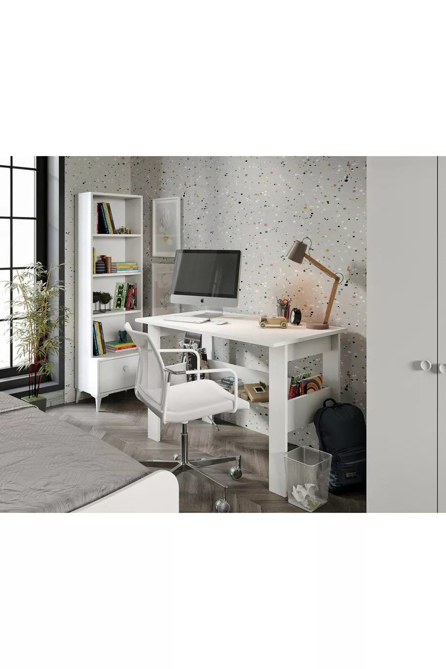 Ensemble de chambre d'enfant Selen blanc - 5 pièces, MDF de première qualité