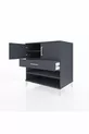 Commode Kronos avec 3 étagères, 1 tiroir et 2 portes, Anthracite-Anthracite