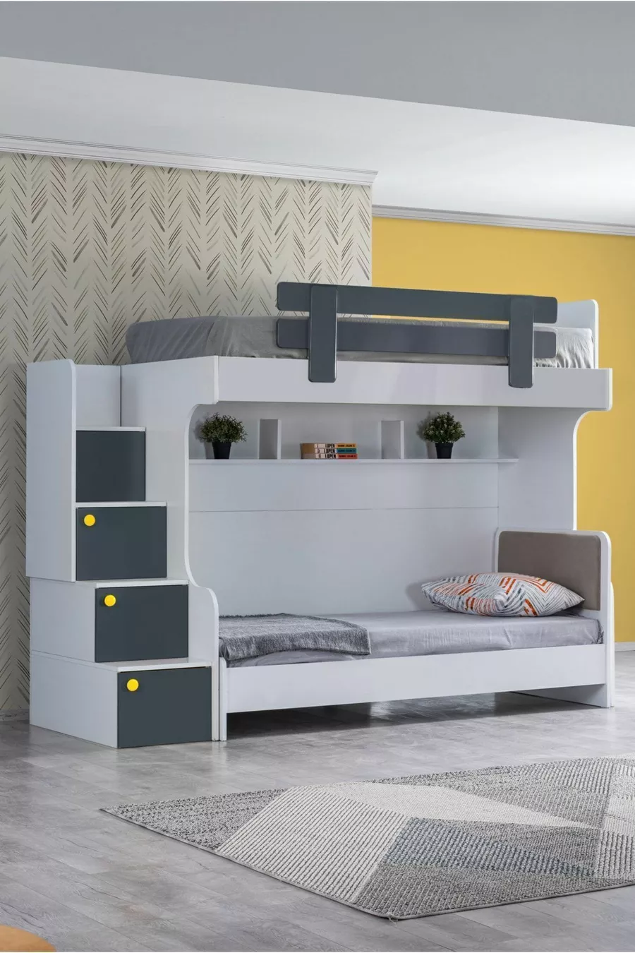 Lits superposés, Lit superposé Metris avec 2 matelas Comfort