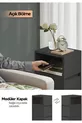 Table de chevet Alve Dar – 2 tiroirs, table d'appoint avec compartiment ouvert interchangeable pour chambre à coucher & salon M