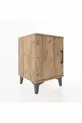 Table de chevet Hyperion à une étagère et une porte, Pin-Pin