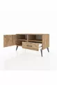 Commode Hyperion à 2 étagères, 1 tiroir, 1 porte, pin sur pin